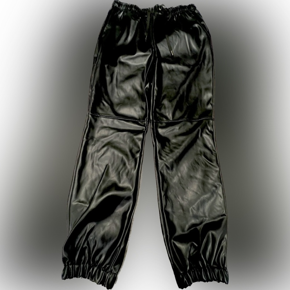 NWT Laundry by Shelli Segal Polyurethane Pants Black Medium